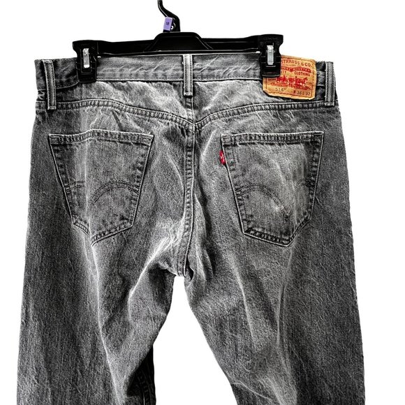 Levi's Charcoal Slim Straight Men's Jeans - Picture 2 of 8